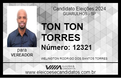 Candidato TON TON TORRES 2024 - GUARULHOS - Eleições