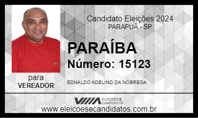 Candidato PARAÍBA 2024 - PARAPUÃ - Eleições