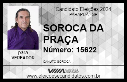 Candidato SOROCA DA PRAÇA 2024 - PARAPUÃ - Eleições