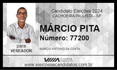 Candidato MÁRCIO PITA 2024 - CACHOEIRA PAULISTA - Eleições