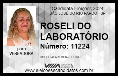 Candidato ROSELI DO LABORATÓRIO 2024 - SÃO JOSÉ DO RIO PARDO - Eleições