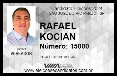 Candidato RAFAEL KOCIAN 2024 - SÃO JOSÉ DO RIO PARDO - Eleições