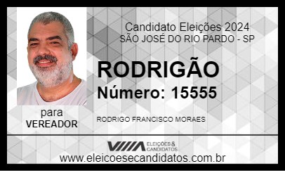 Candidato RODRIGÃO MORAES 2024 - SÃO JOSÉ DO RIO PARDO - Eleições