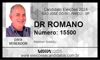 Candidato DR ROMANO 2024 - SÃO JOSÉ DO RIO PARDO - Eleições