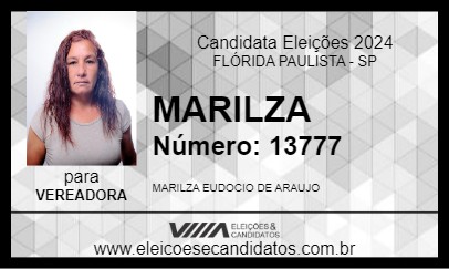 Candidato MARILZA 2024 - FLÓRIDA PAULISTA - Eleições