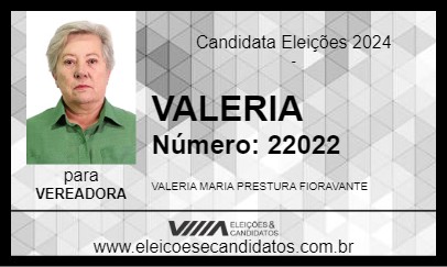 Candidato VALERIA 2024 - SÃO JOSÉ DO RIO PARDO - Eleições