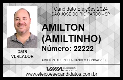 Candidato AMILTON (AMILTINHO) 2024 - SÃO JOSÉ DO RIO PARDO - Eleições