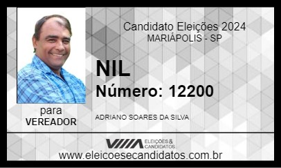 Candidato NIL 2024 - MARIÁPOLIS - Eleições