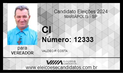 Candidato CI 2024 - MARIÁPOLIS - Eleições