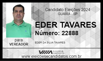 Candidato EDER TAVARES 2024 - GUAÍRA - Eleições