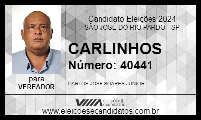 Candidato CARLINHOS 2024 - SÃO JOSÉ DO RIO PARDO - Eleições