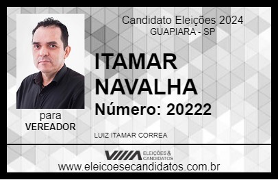 Candidato ITAMAR NAVALHA 2024 - GUAPIARA - Eleições