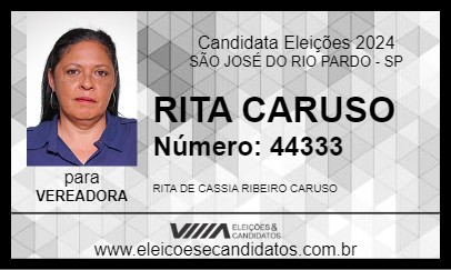 Candidato RITA CARUSO 2024 - SÃO JOSÉ DO RIO PARDO - Eleições