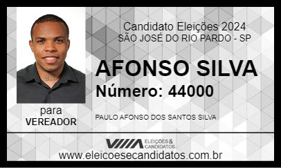 Candidato AFONSO SILVA 2024 - SÃO JOSÉ DO RIO PARDO - Eleições