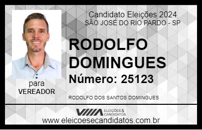 Candidato RODOLFO DOMINGUES 2024 - SÃO JOSÉ DO RIO PARDO - Eleições