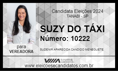 Candidato SUZY DO TÁXI 2024 - TANABI - Eleições