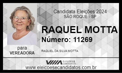 Candidato RAQUEL MOTTA 2024 - SÃO ROQUE - Eleições