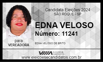 Candidato EDNA VELOSO 2024 - SÃO ROQUE - Eleições