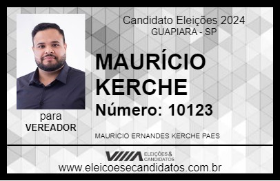 Candidato MAURÍCIO KERCHE 2024 - GUAPIARA - Eleições