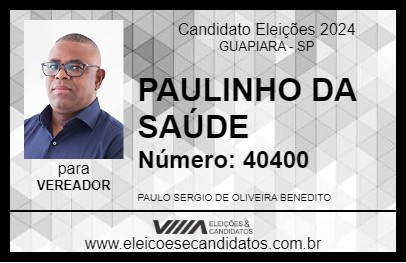 Candidato PAULINHO DA SAÚDE 2024 - GUAPIARA - Eleições