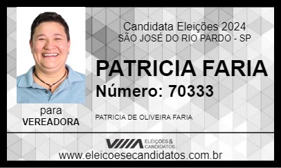 Candidato PATRICIA FARIA 2024 - SÃO JOSÉ DO RIO PARDO - Eleições