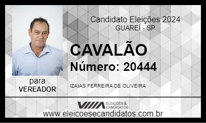 Candidato CAVALÃO 2024 - GUAREÍ - Eleições