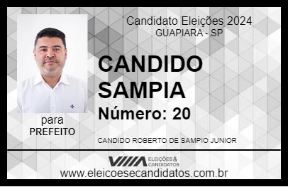 Candidato CANDIDO SAMPAIO 2024 - GUAPIARA - Eleições