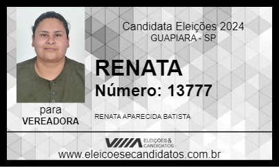 Candidato RENATA 2024 - GUAPIARA - Eleições