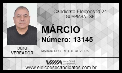 Candidato MÁRCIO 2024 - GUAPIARA - Eleições