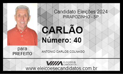 Candidato CARLÃO 2024 - PIRAPOZINHO - Eleições