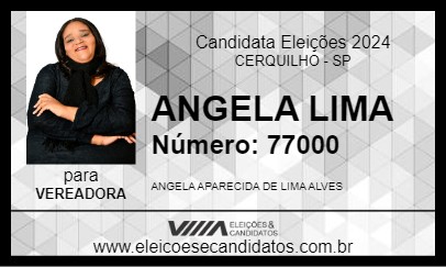 Candidato ANGELA LIMA 2024 - CERQUILHO - Eleições