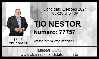 Candidato TIO NESTOR 2024 - CERQUILHO - Eleições