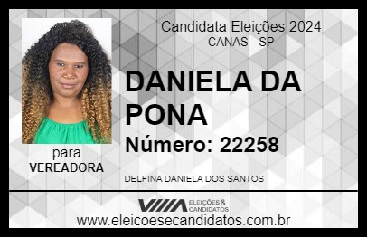 Candidato DANIELA DA PONA 2024 - CANAS - Eleições