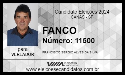 Candidato FANCO 2024 - CANAS - Eleições