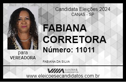 Candidato FABIANA CORRETORA 2024 - CANAS - Eleições