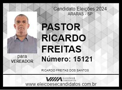 Candidato PASTOR RICARDO FREITAS 2024 - ARARAS - Eleições