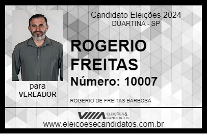 Candidato ROGERIO FREITAS 2024 - DUARTINA - Eleições