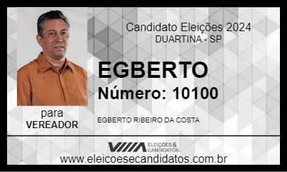 Candidato EGBERTO 2024 - DUARTINA - Eleições