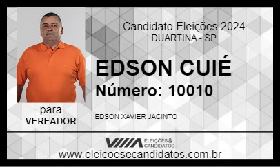 Candidato EDSON CUIÉ 2024 - DUARTINA - Eleições