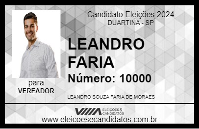 Candidato LEANDRO FARIA 2024 - DUARTINA - Eleições