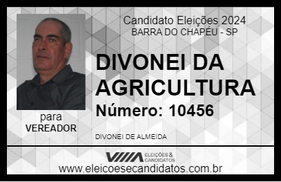 Candidato DIVONEI DO JAIRO LEITE 2024 - BARRA DO CHAPÉU - Eleições