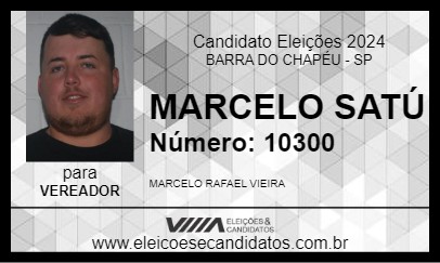 Candidato MARCELO SATÚ 2024 - BARRA DO CHAPÉU - Eleições