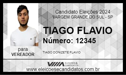 Candidato TIAGO FLAVIO 2024 - VARGEM GRANDE DO SUL - Eleições