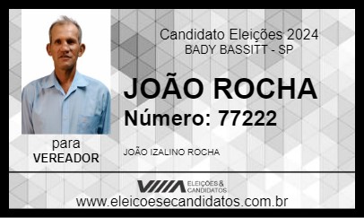 Candidato JOÃO ROCHA 2024 - BADY BASSITT - Eleições