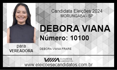 Candidato DEBORA VIANA 2024 - MORUNGABA - Eleições