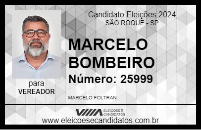 Candidato MARCELO BOMBEIRO 2024 - SÃO ROQUE - Eleições