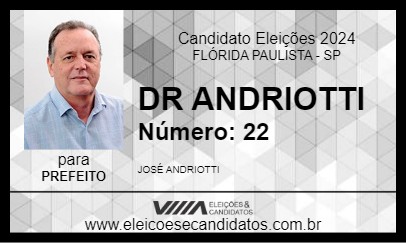 Candidato DR ANDRIOTTI 2024 - FLÓRIDA PAULISTA - Eleições