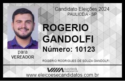 Candidato ROGERIO GANDOLFI 2024 - PAULICÉIA - Eleições