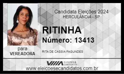 Candidato RITINHA 2024 - HERCULÂNDIA - Eleições