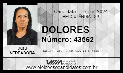 Candidato DOLORES 2024 - HERCULÂNDIA - Eleições